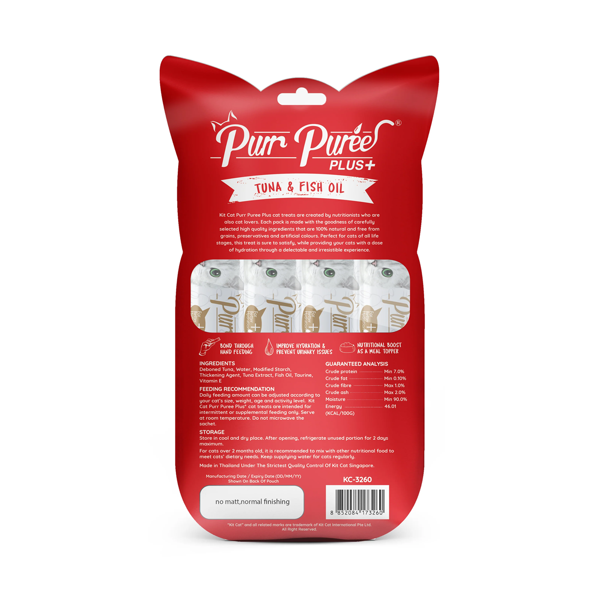 Kit Cat Purr Puree Plus+ Tuna & Fish Oil (Skin & Coat) - Shaking Tails