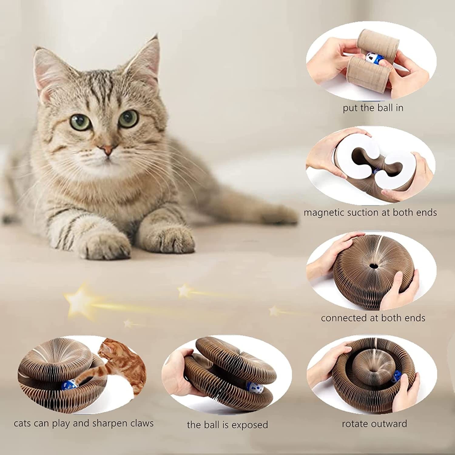 Foldable Accordion Cat Scratch