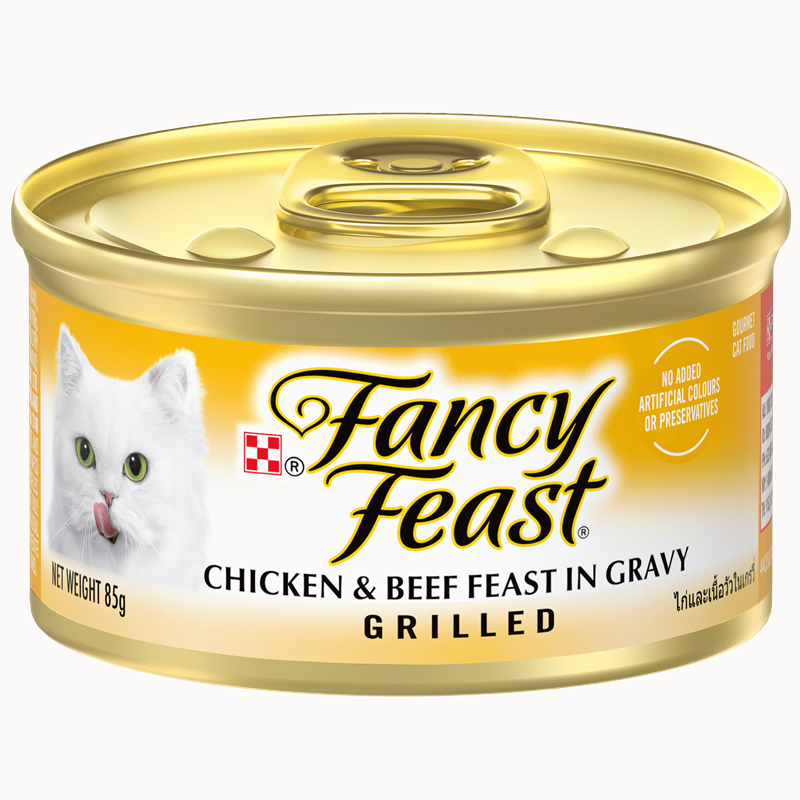 Purina FANCY FEAST Grilled Chicken & Beef Feast in Gravy Gourmet Cat Food - Shaking Tails