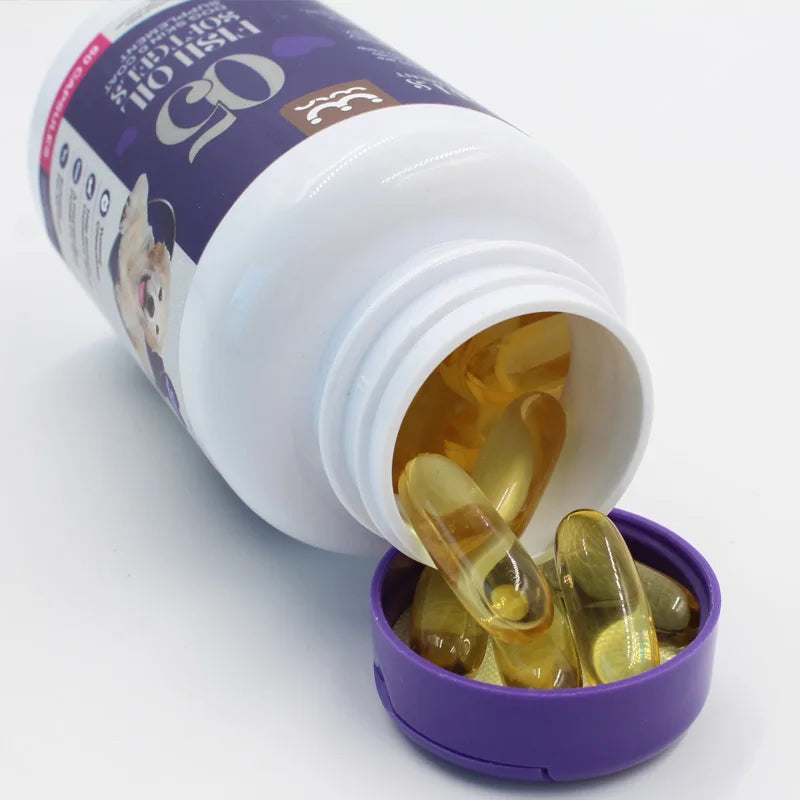 Fish Oil Soft Gels - Dog Skin & Coat Supplement