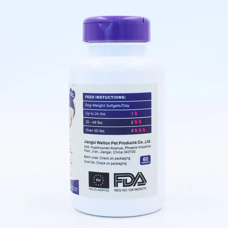 Fish Oil Soft Gels - Dog Skin & Coat Supplement