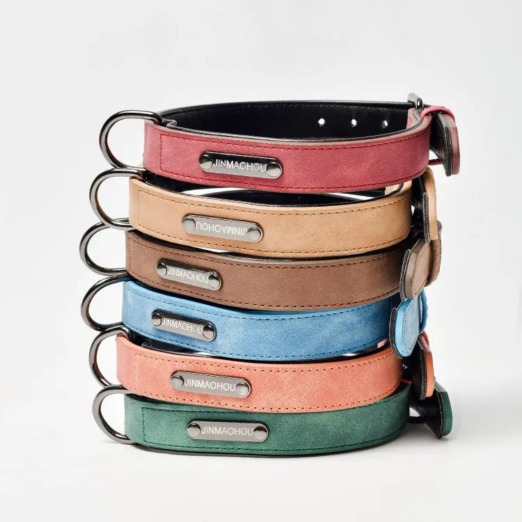 High Quality Leather Pet Collar Bundle With Leashes - Shaking Tails
