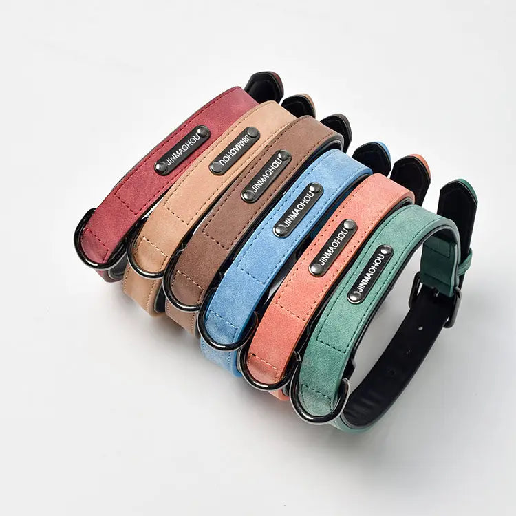 High Quality Leather Pet Collar Bundle With Leashes - Shaking Tails