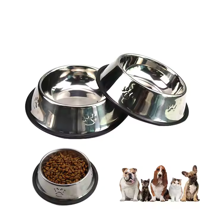 Stainless Steel Pet Bowl - Shaking Tails