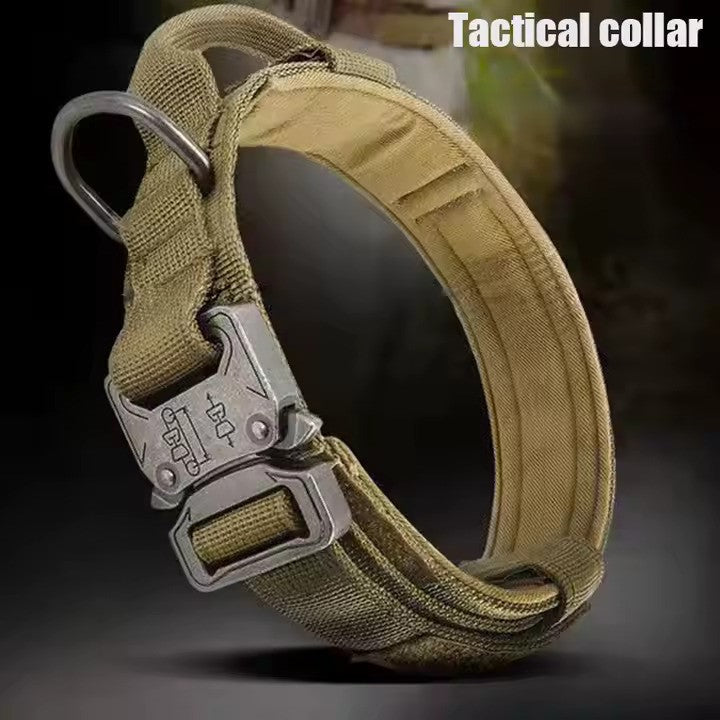 Heavy Duty Tactical Dog Collar for Medium and Large Dogs - Shaking Tails