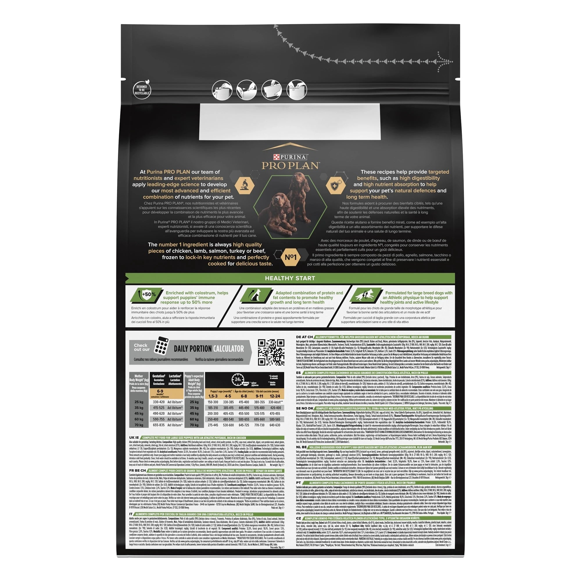 Purina Pro Plan - Large Atheletic Puppy Healthy Start Dog Dry Food - Chicken