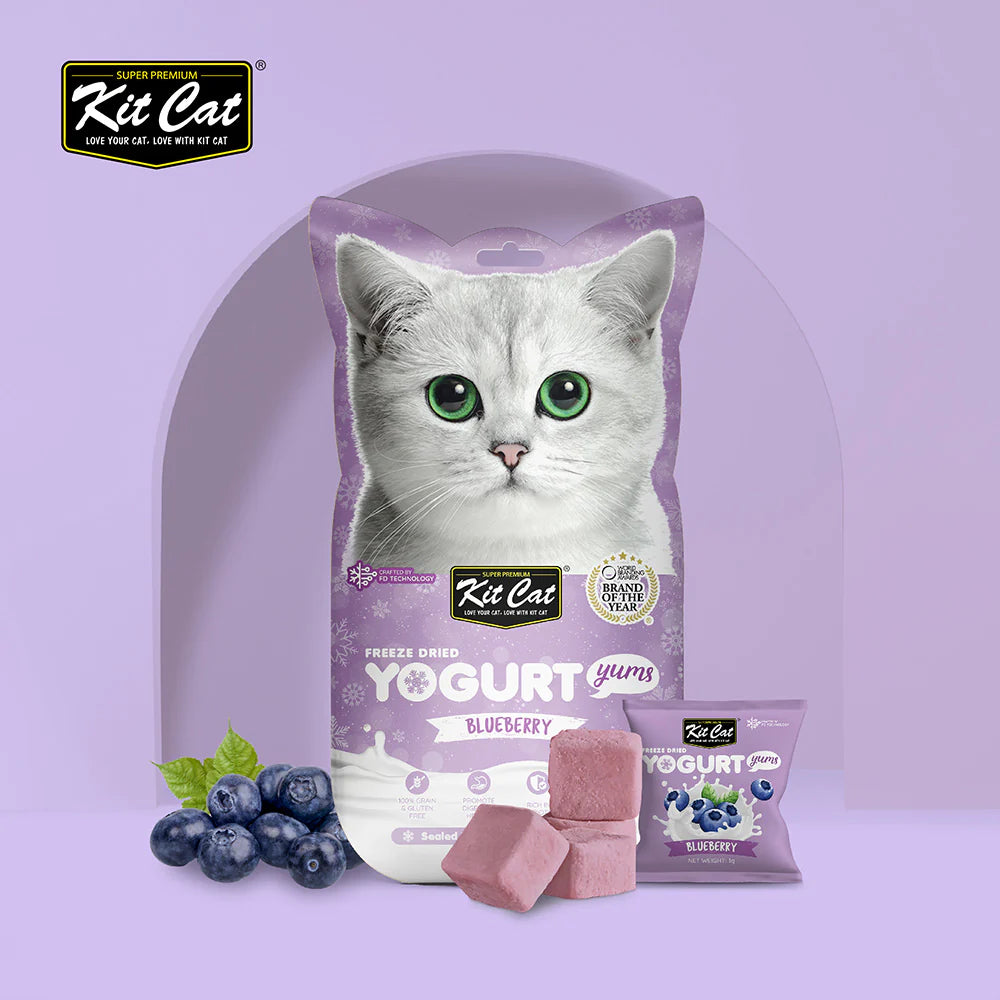 Kit Cat Freeze Dried Yogurt Yums Blueberry - Shaking Tails