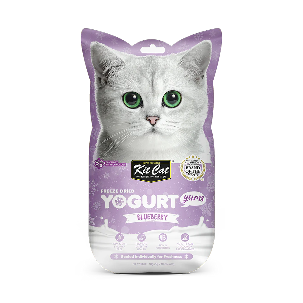 Kit Cat Freeze Dried Yogurt Yums Blueberry - Shaking Tails