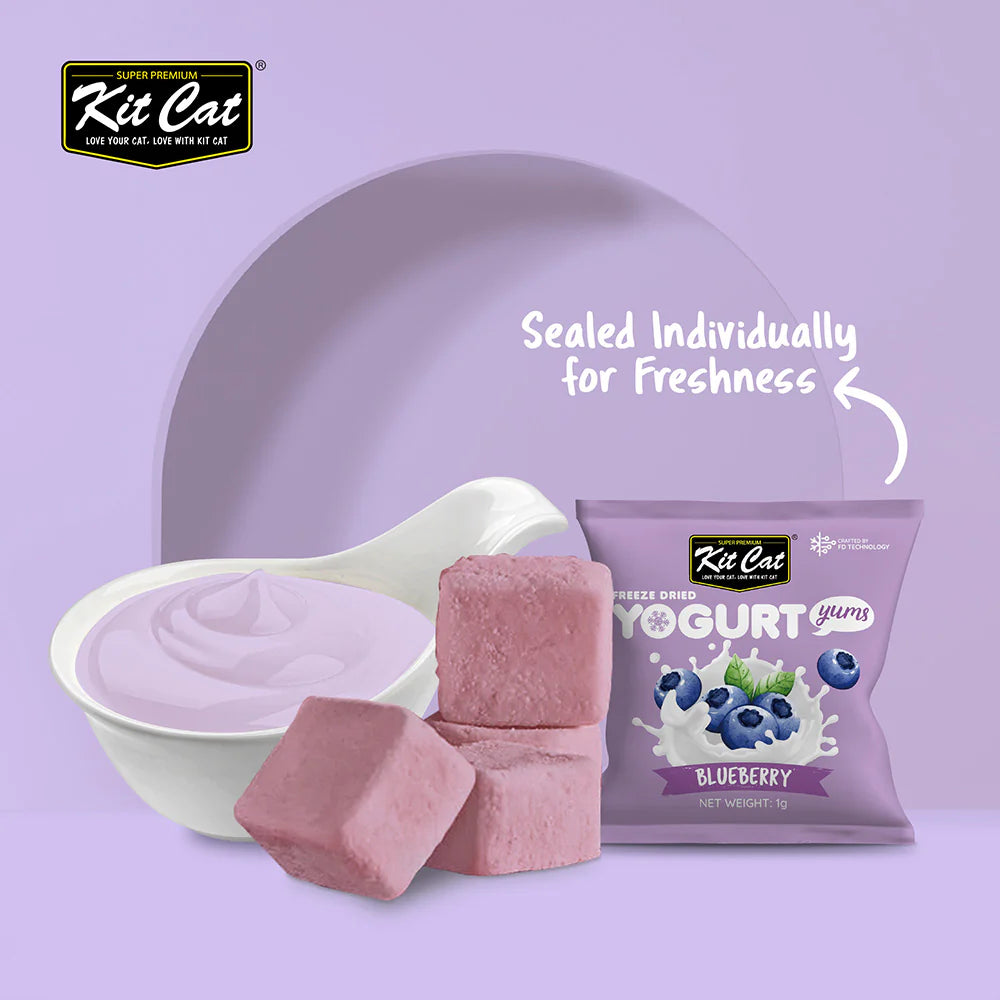 Kit Cat Freeze Dried Yogurt Yums Blueberry - Shaking Tails
