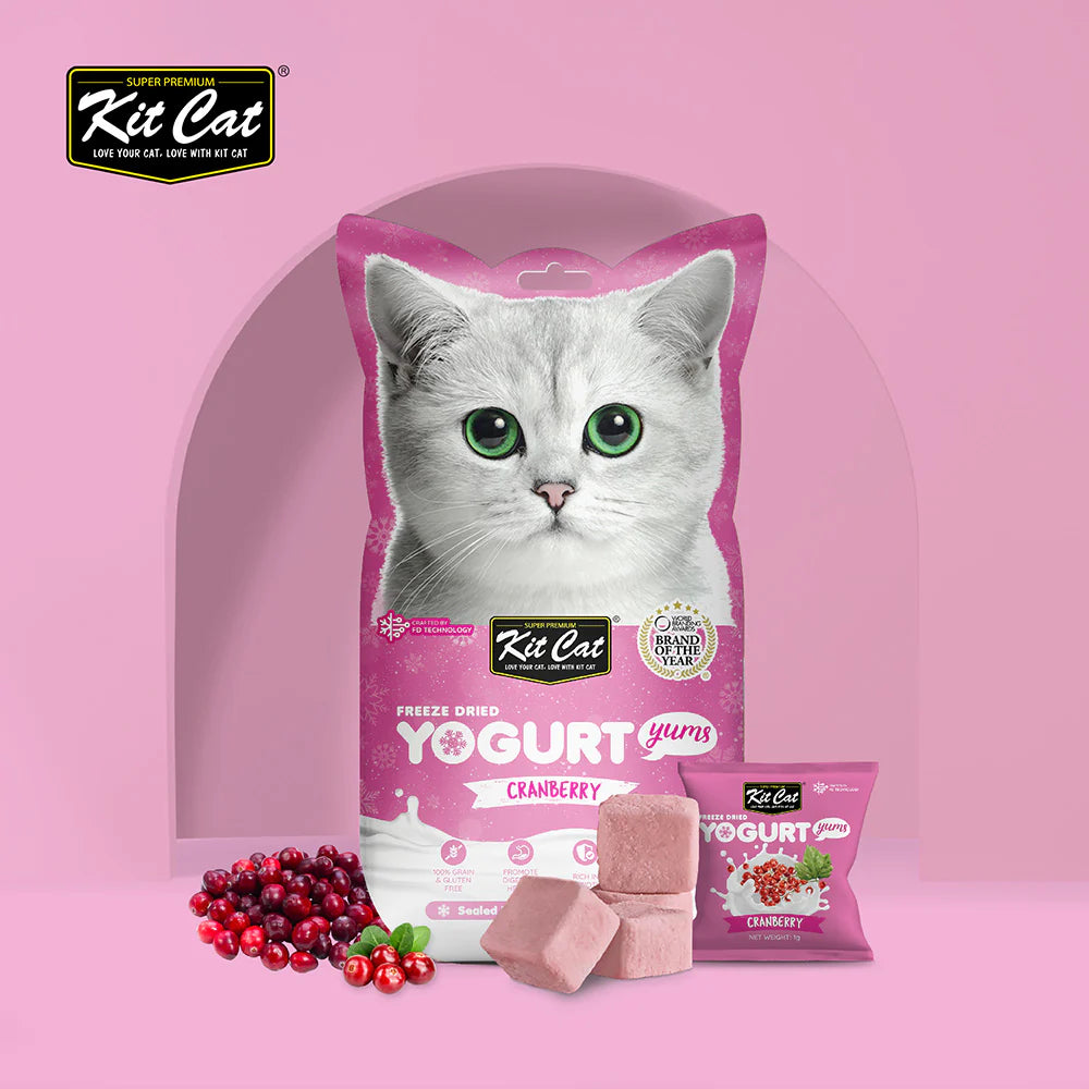 Kit Cat Freeze Dried Yogurt Yums Cranberry - Shaking Tails