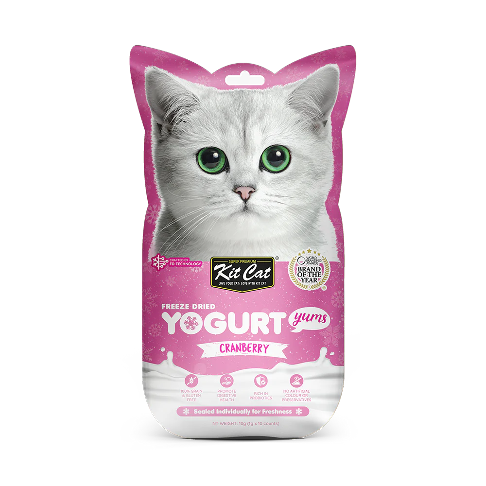 Kit Cat Freeze Dried Yogurt Yums Cranberry - Shaking Tails