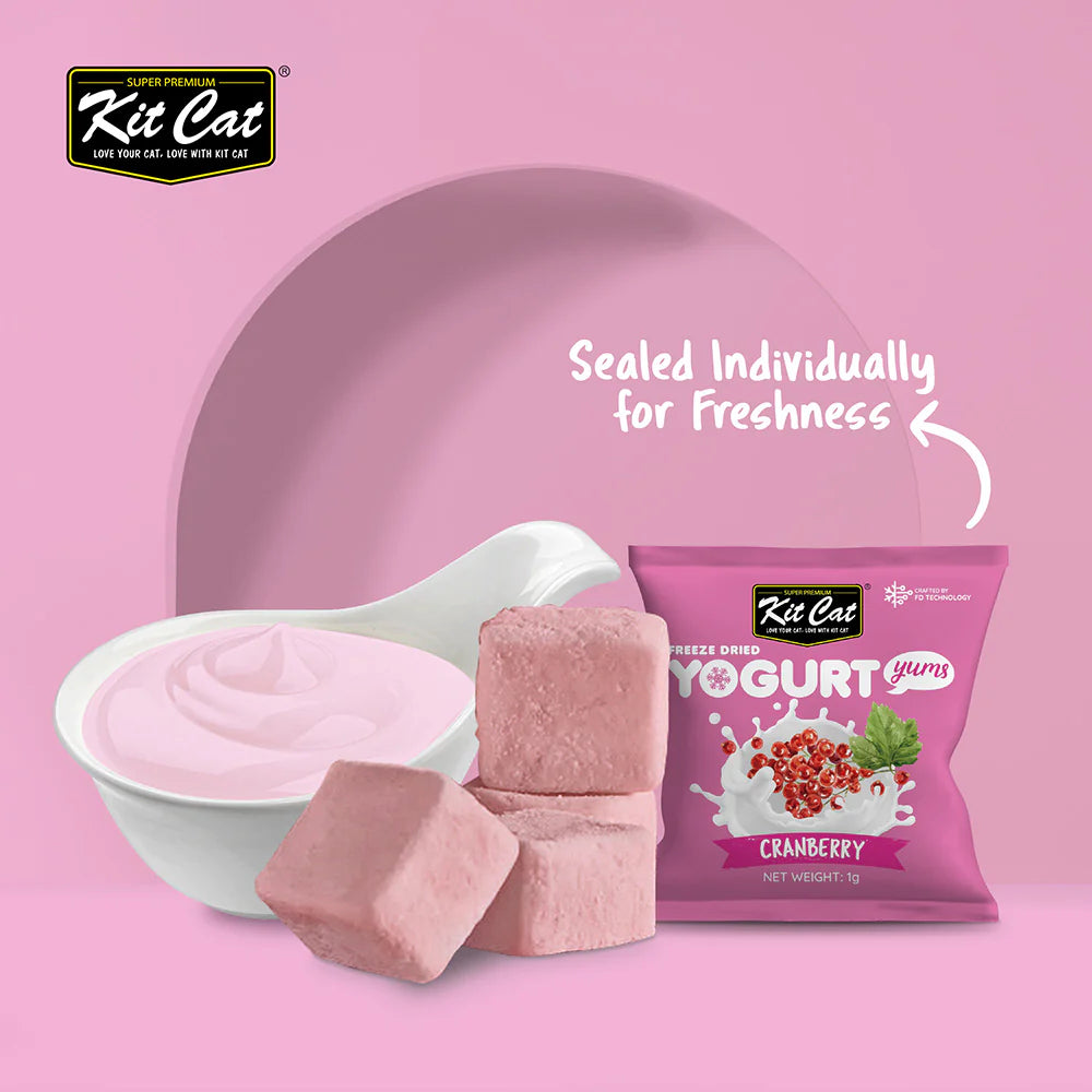 Kit Cat Freeze Dried Yogurt Yums Cranberry - Shaking Tails