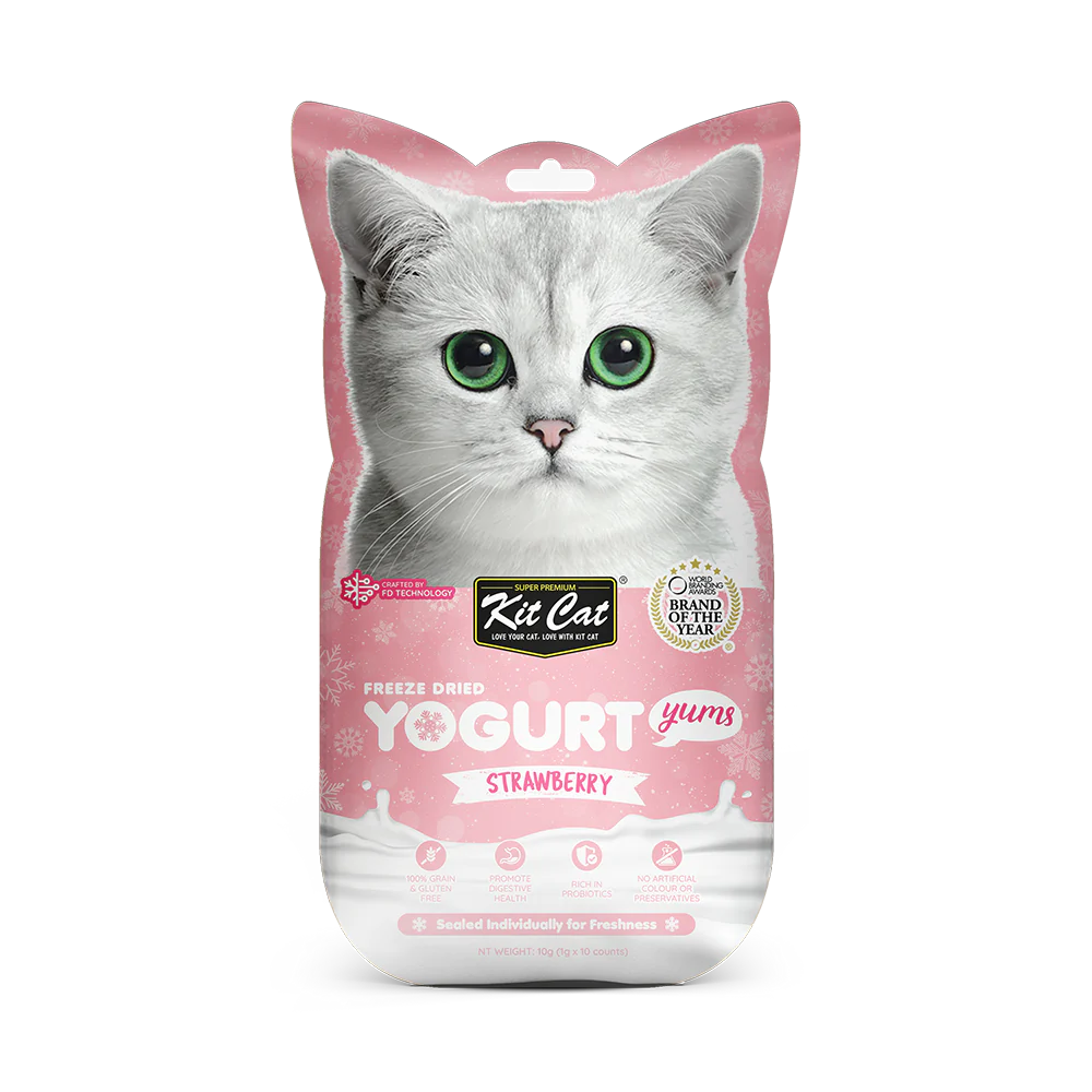 Kit Cat Freeze Dried Yogurt Yums Strawberry - Shaking Tails