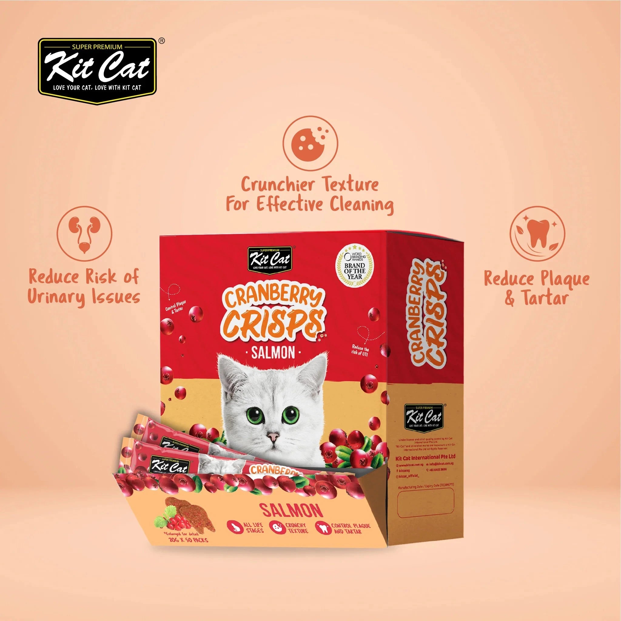 Kit Cat Cranberry Crisps - Salmon
