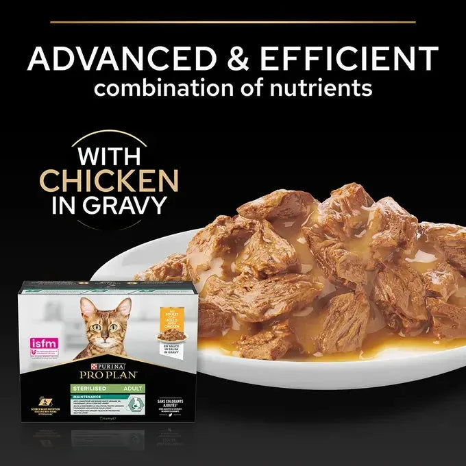 Purina Pro Plan - Sterelised Adult Maintenance Cat Wet Food - Chicken in Gravy