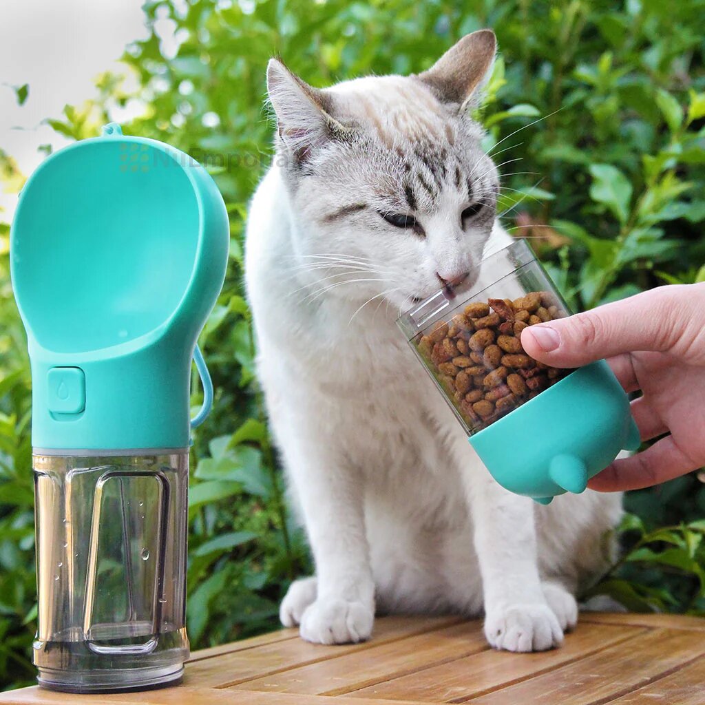 Portable 4-in-1 Pet Feeder Bottle