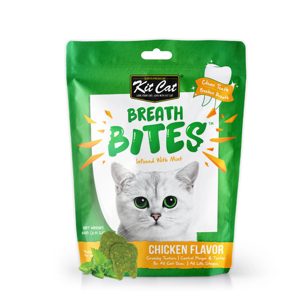 Kit Cat Breath Bites Chicken Cat Dental Treats - Shaking Tails