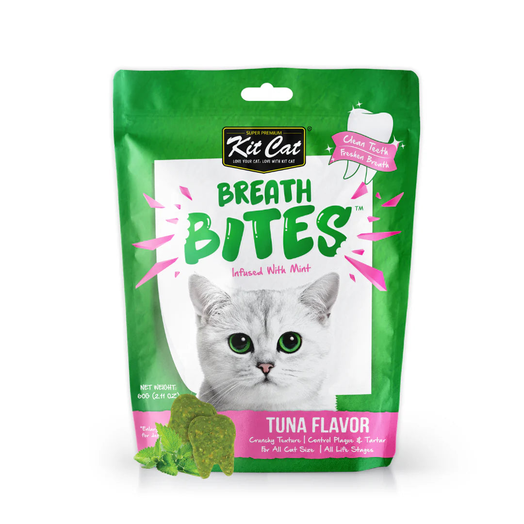 Kit Cat Breath Bites Tuna Cat Dental Treats - Shaking Tails