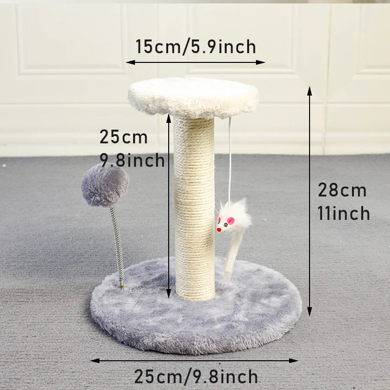 Cat Tower Scratcher with Mice - Shaking Tails