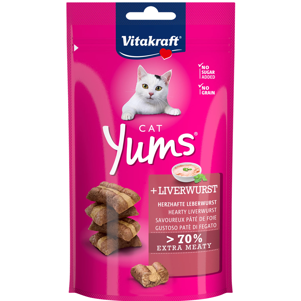 Vitakraft Cat Yums Snack -  Liver Sausage - Shaking Tails