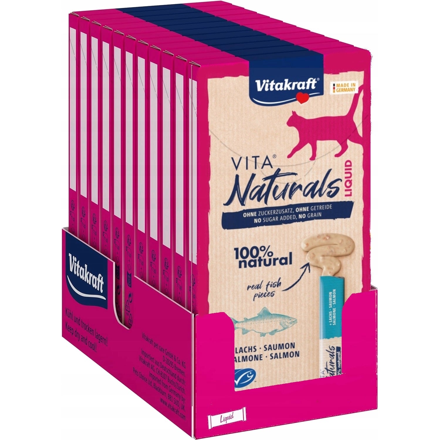 Vitakraft Vita Naturals Liquid Cat Snack - Salmon - Shaking Tails
