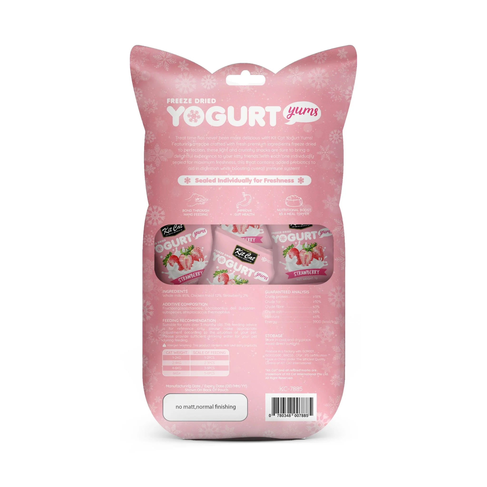 Kit Cat Freeze Dried Yogurt Yums Strawberry - Shaking Tails