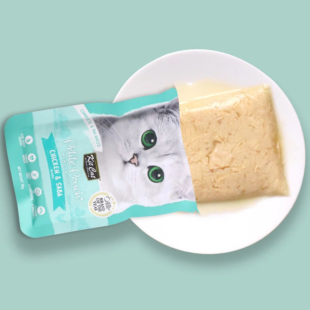 Kit Cat Petite Pouch - Chicken & Saba - Shaking Tails