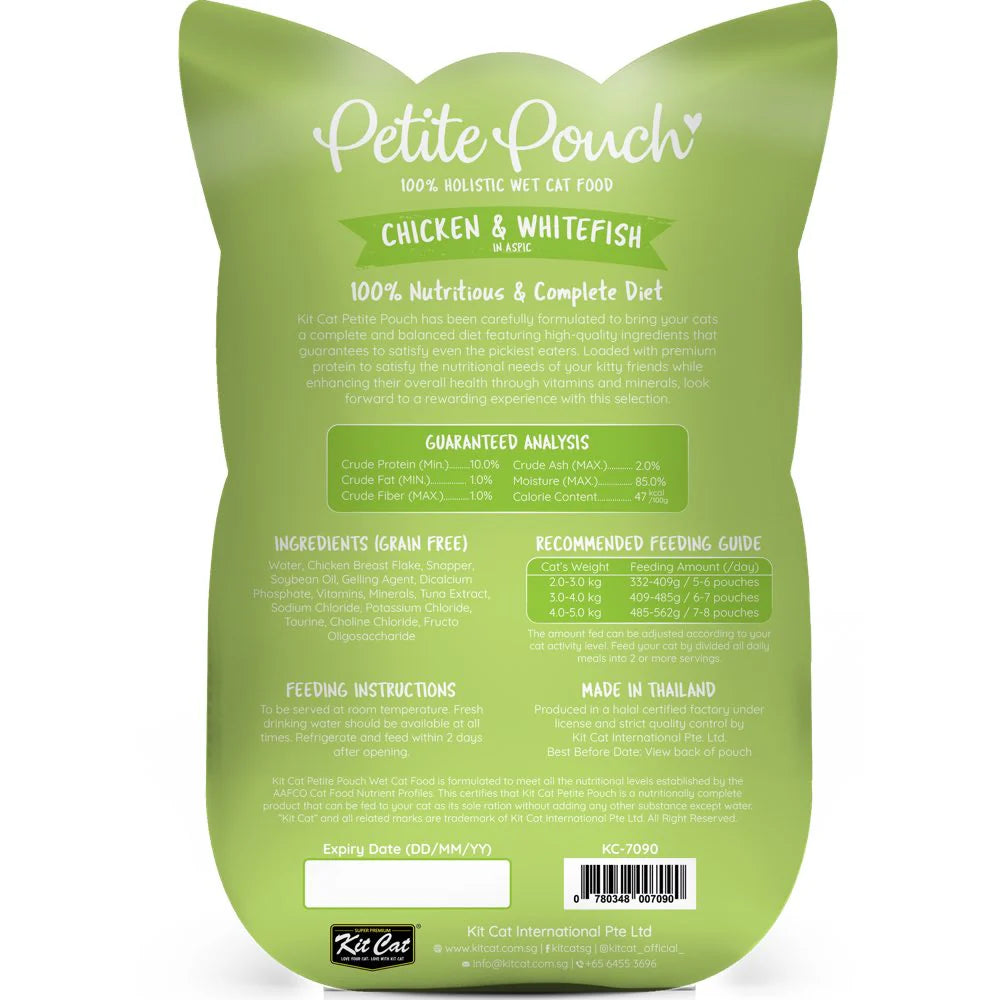 Kit Cat Petite Pouch - Chicken & Whitefish - Shaking Tails