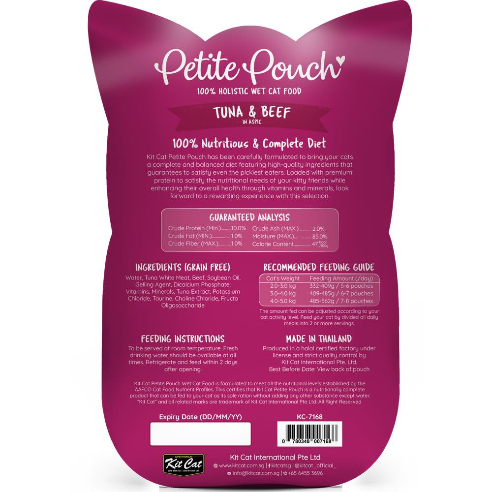 Kit Cat Petite Pouch - Tuna & Beef - Shaking Tails
