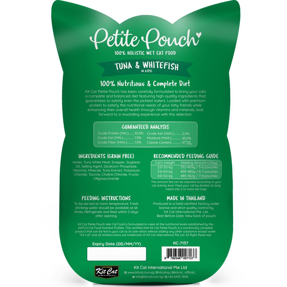 Kit Cat Petite Pouch - Tuna & Whitefish - Shaking Tails