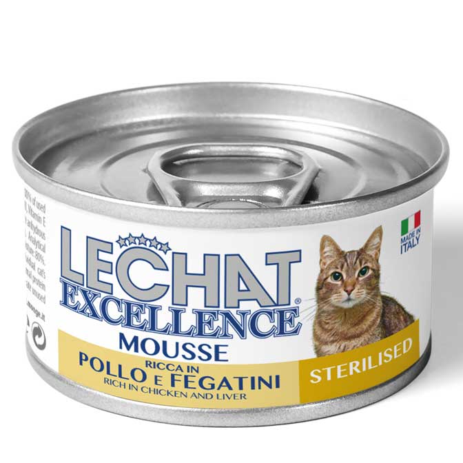 LeChat Excellence Mousse Sterilised Rich in Chicken and Livers - Shaking Tails