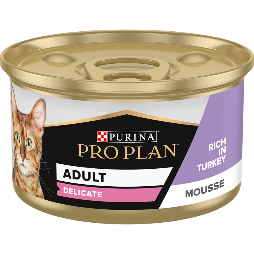 Purina Pro Plan - Adult Delicate Digestion Wet Cat Food Mousse - Turkey