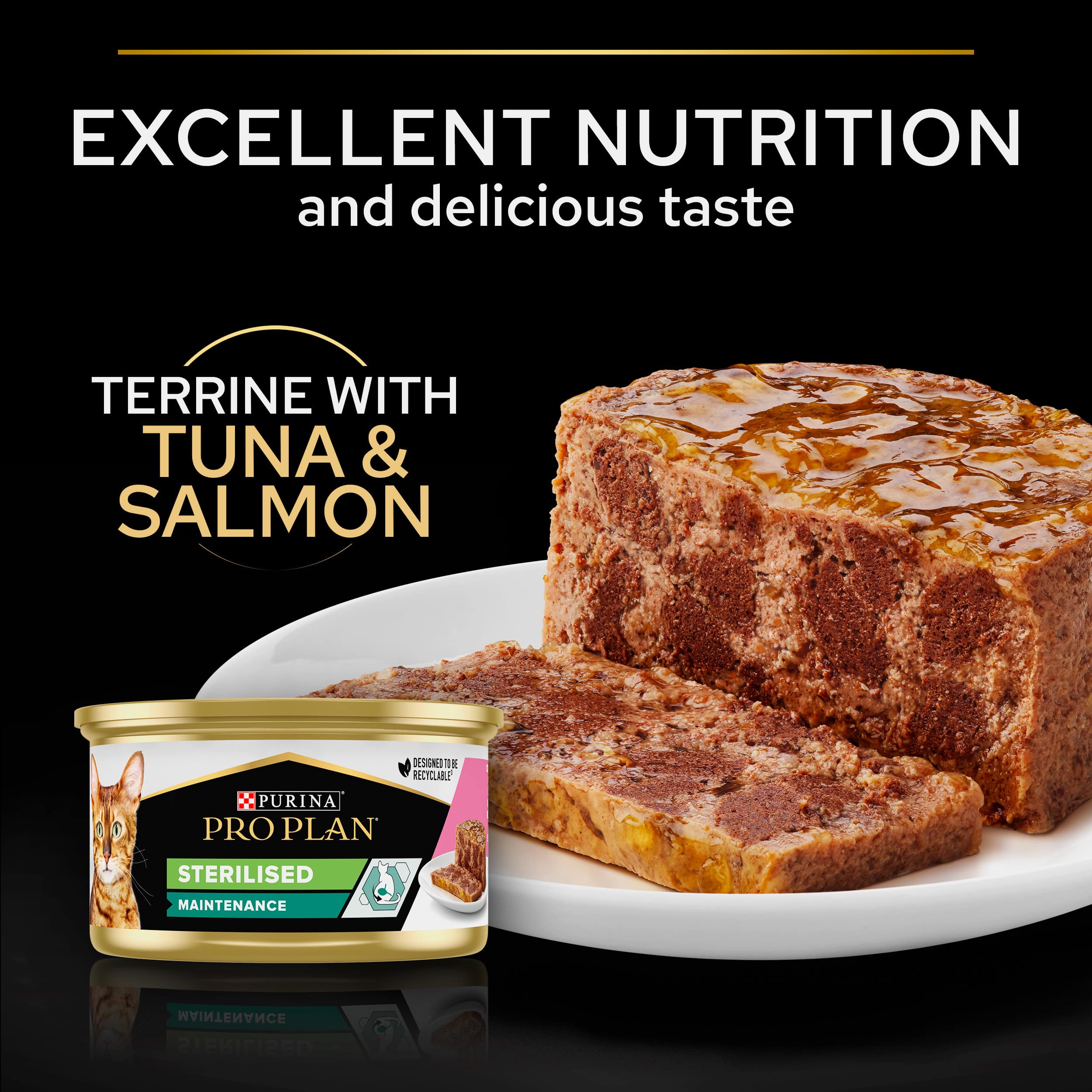 Purina Pro Plan - Adult Sterilised Maintenance Wet Cat Food - Terrine with Salmon and Tuna