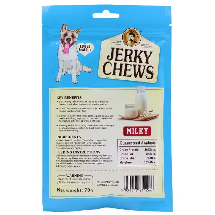 Jerky Chews Dog Sticks Treats - Milky - Shaking Tails