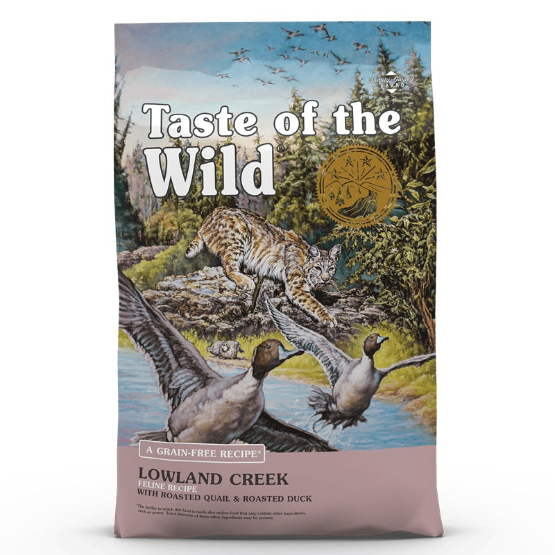 Taste Of The Wild - Lowland Creek Feline Recipe with Roasted Quail & Roasted Duck - Shaking Tails