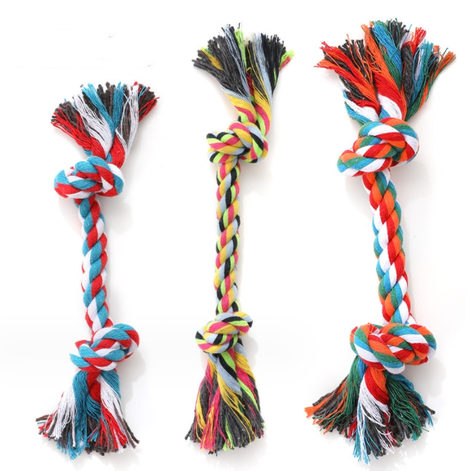 Durable Cotton Rope Toy with 2 Knots for Dog