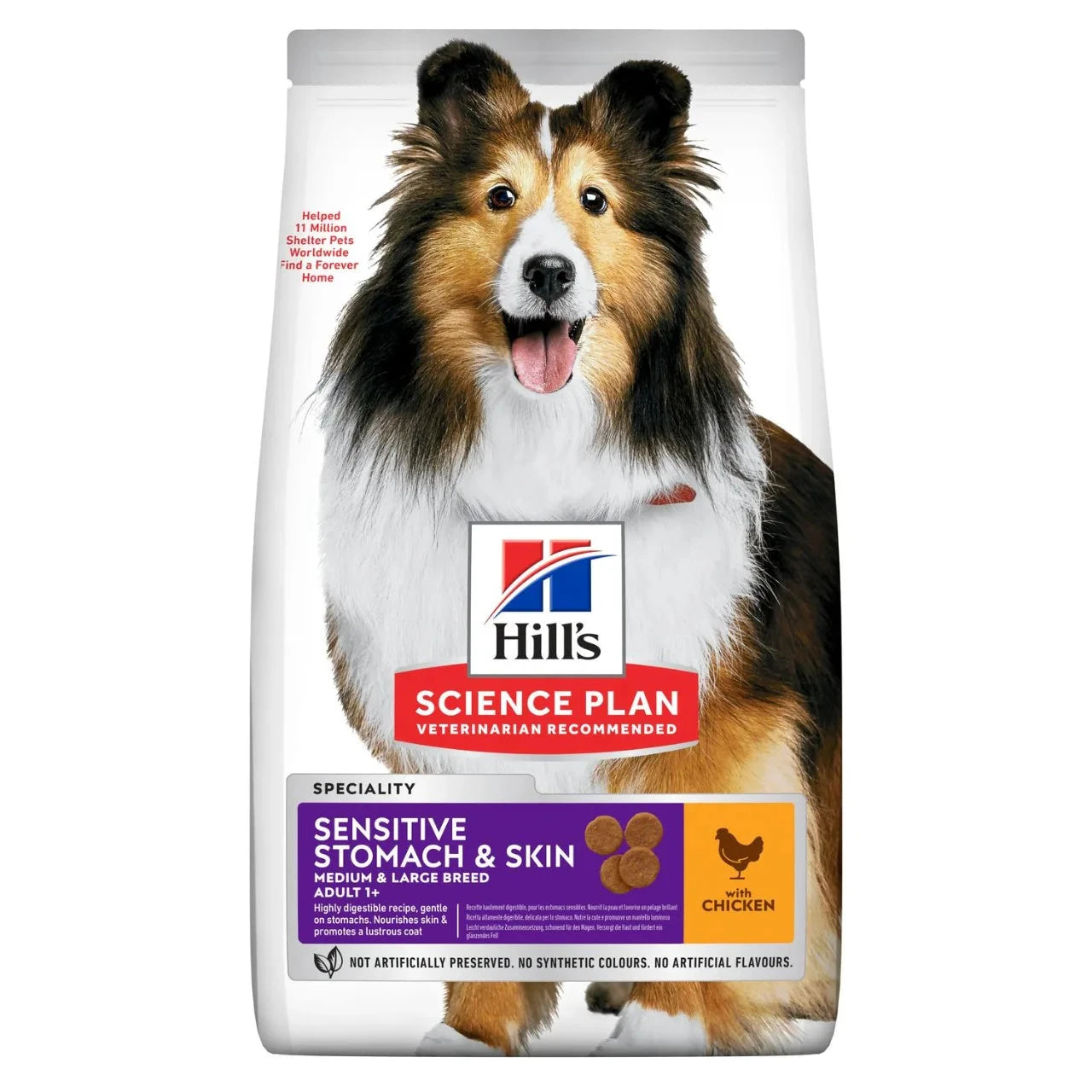 Hill's Sensitive Stomach & Skin Medium Breed Adult Dog Dry Food - Chicken