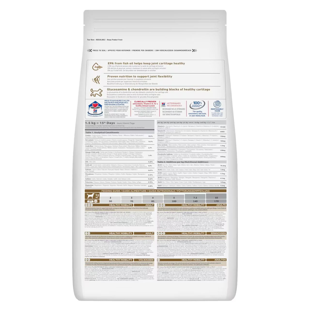 Hill's Healthy Mobility Adult Small & Mini Breed Dog Dry Food - Chicken