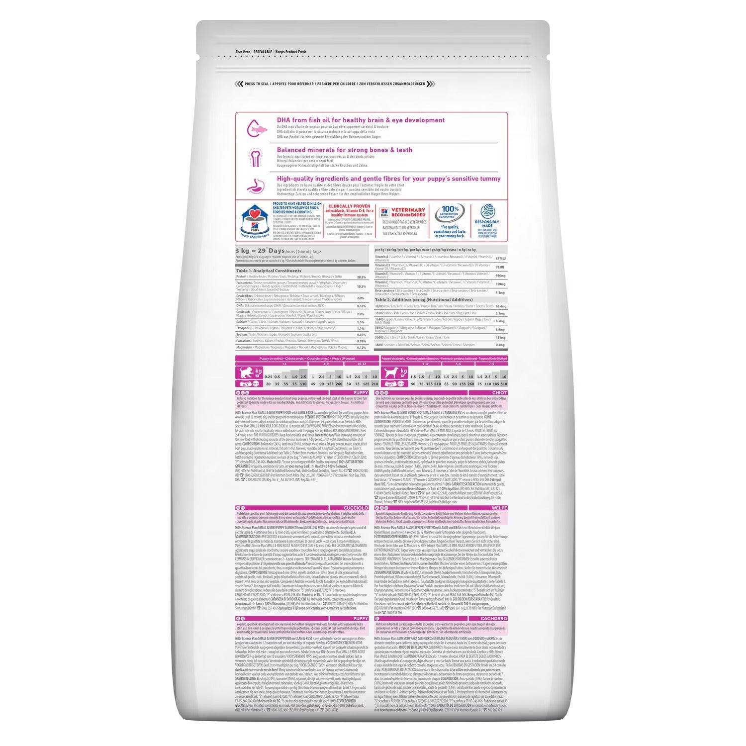 Hill's Small & Mini Breed Puppy Dry Food - Lamb & Rice